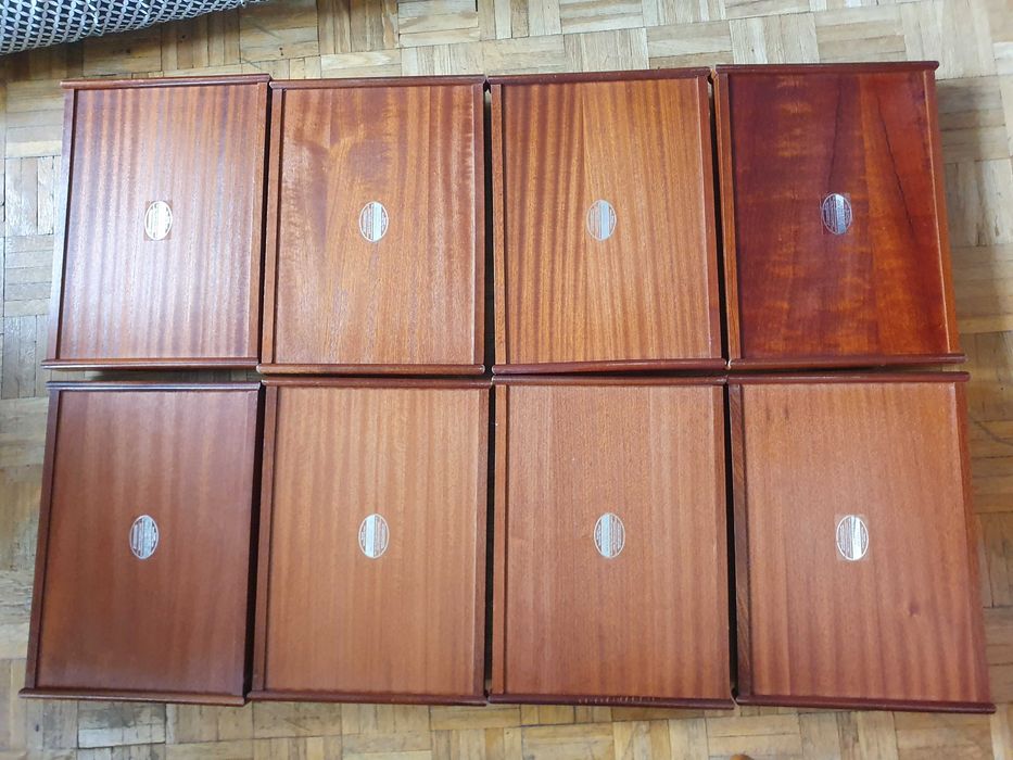 SUPER STAN Taca Butler Classic,DREWNO, mahoń, CRASTER, serwowanie,8szt