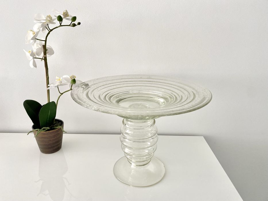 Taça de vidro de decoracâo -fruteira