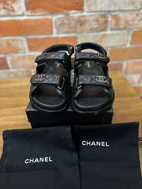 Sandały CC Chanel DAD czarna skóra jagnięca 38 i 40 Wysyłka 24h