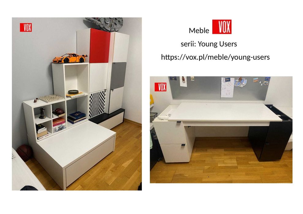 Meble Vox Young Users - biurko - szafa