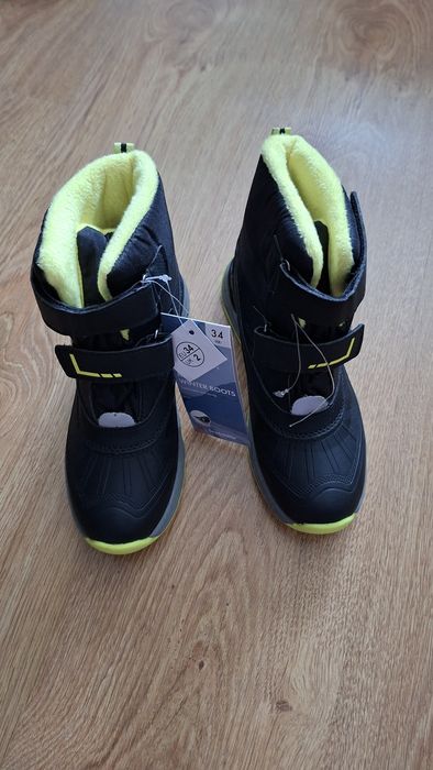 Nowe!Buty zimowe chlopiece ,śniegowce r 34