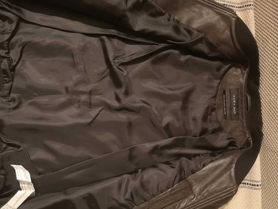 Kurtka ZARA Man, skóra, rozmiar XL, nowa.