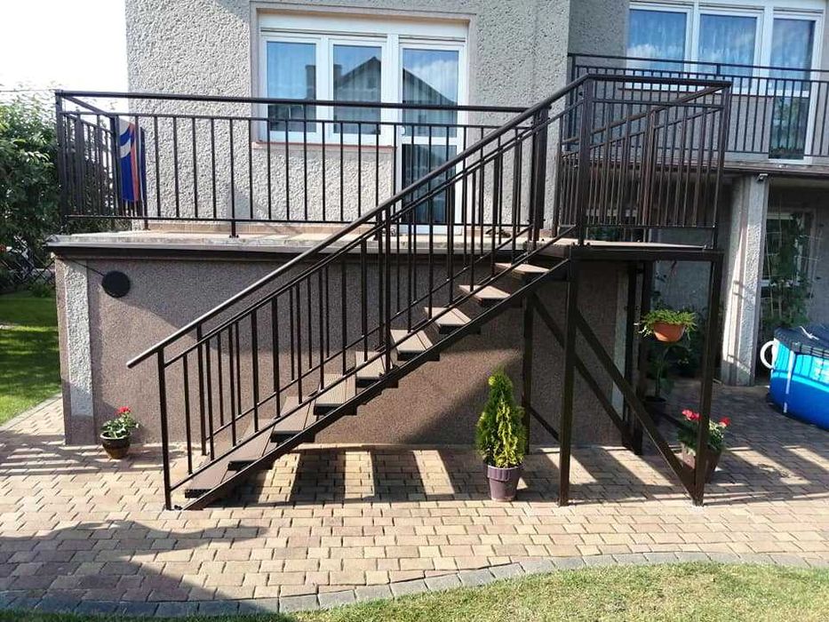 Konstrukcje tarasów , schody stalowe, konstrukcje stalowe, zadaszenia