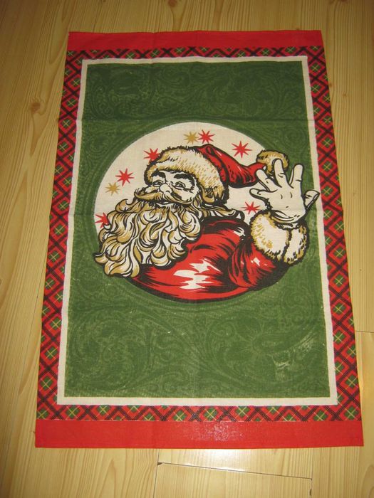 Ścierka kuchenna makatka mikołaj 100% bawełna 43 / 66 cm