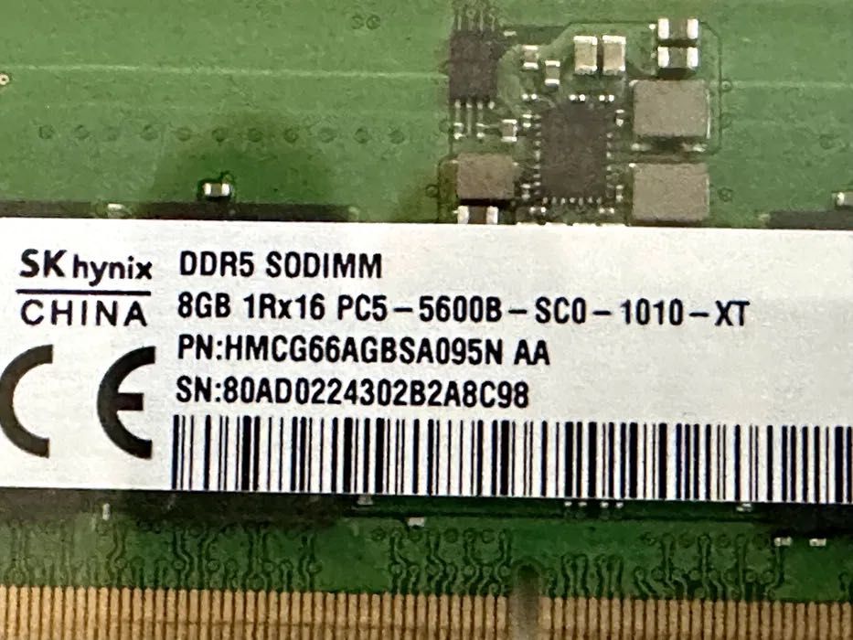 Hynix DDR5 SODIMM 8GB 1Rx16 5600B