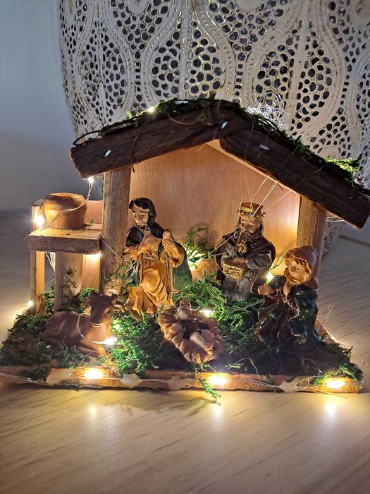 Szopka Bożego Narodzenia lampki led.