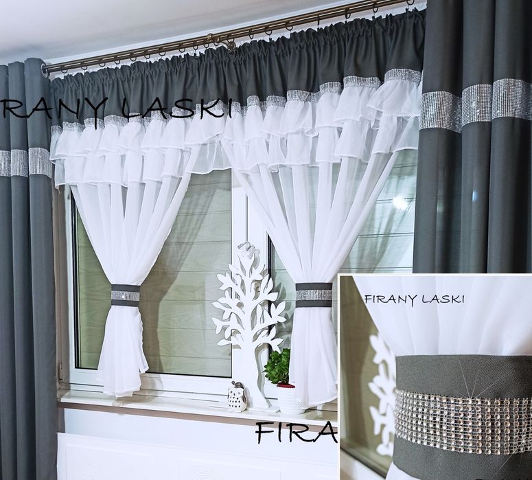 Firana 400x150 firany falbanki cyrkonie