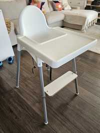 Krzesełko do karmienia Ikea z podnóżkiem