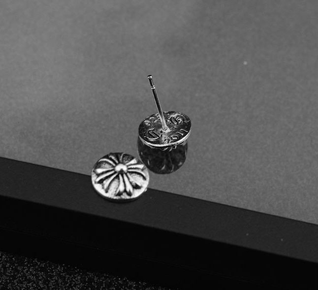 Сережки гудзики Chrome Hearts | Сережки Хром Хартс | ціна за пару