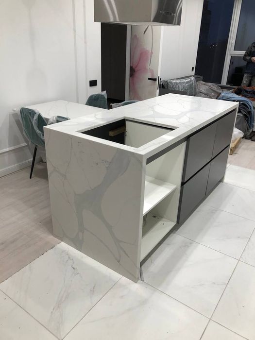 №1 в ДНЕПРЕ‼️Столешница кухонная искусственный камень Мрамор Кварцит