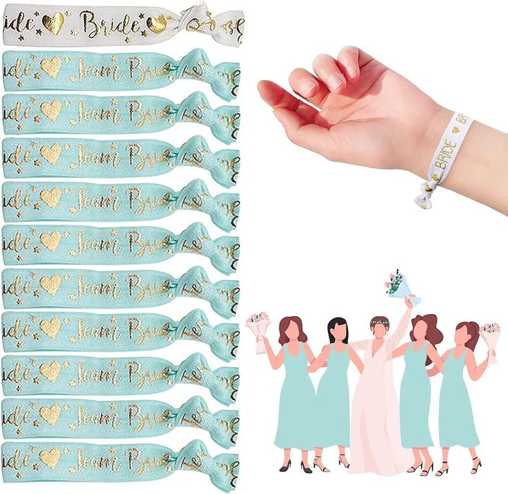 Despedida de solteira / festa de noivado 10 pulseiras equipa + 1 noiva