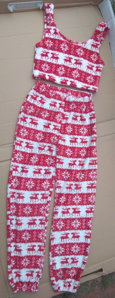 Флисовая пижама, спортивный костюм олени зима