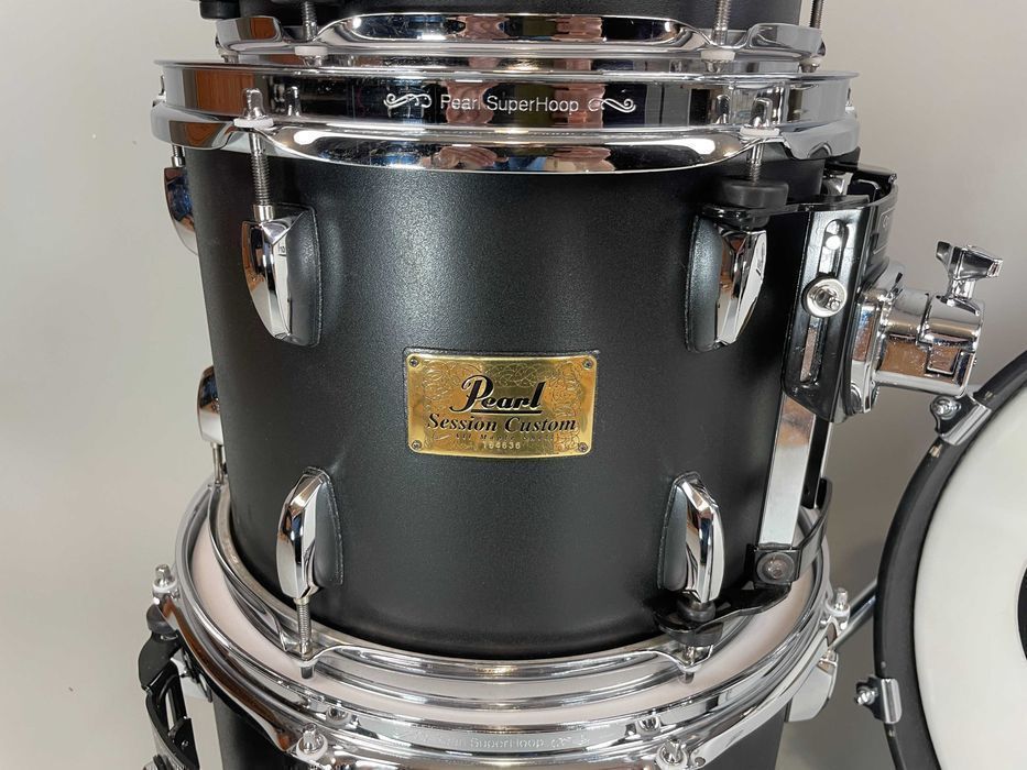 Pearl Session Custom All Maple SRX Black 20"/10"/12"/14" Perkusja