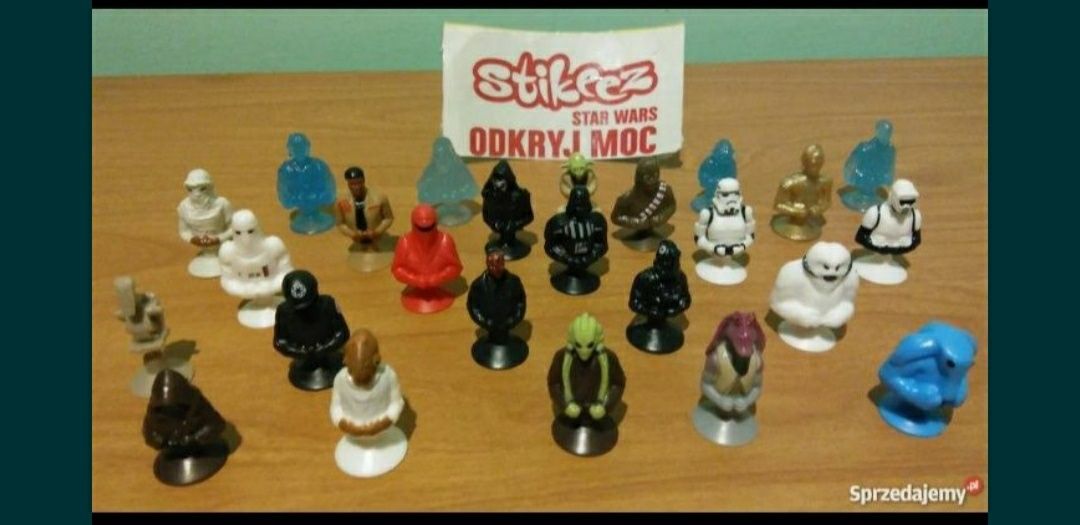 star wars, komplet, figurki, tort, gwiezdne, wojny, stikeez, wader rey