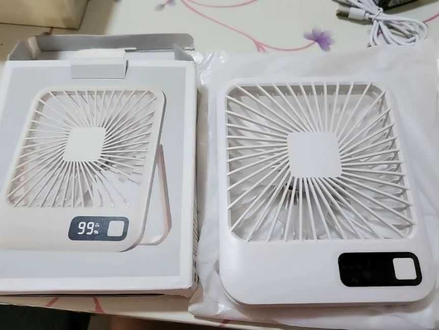 Вентилятор із акумулятором 1800mAh Білий