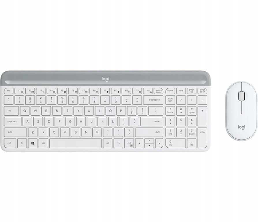 zestaw klawiatura i mysz logitech mk470 biała