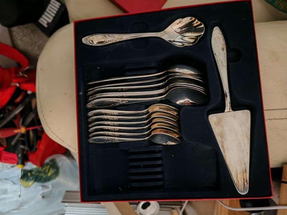 Zestaw deserowy posrebrzany