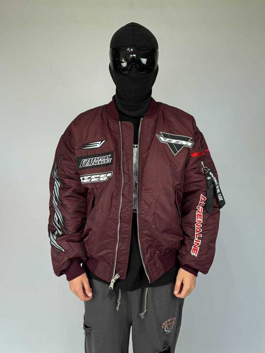 Vetements Alpha Industries Racing Bomber Maroon Red бомбер куртка S M