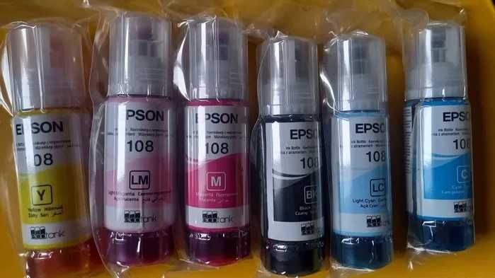 Набір чернил ОРИГИНАЛЬНИХ Epson 108 EcoTank L8050 / L18050