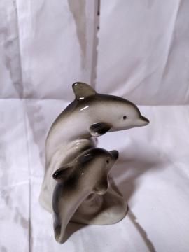 Delfinki z porcelany-ozdoba