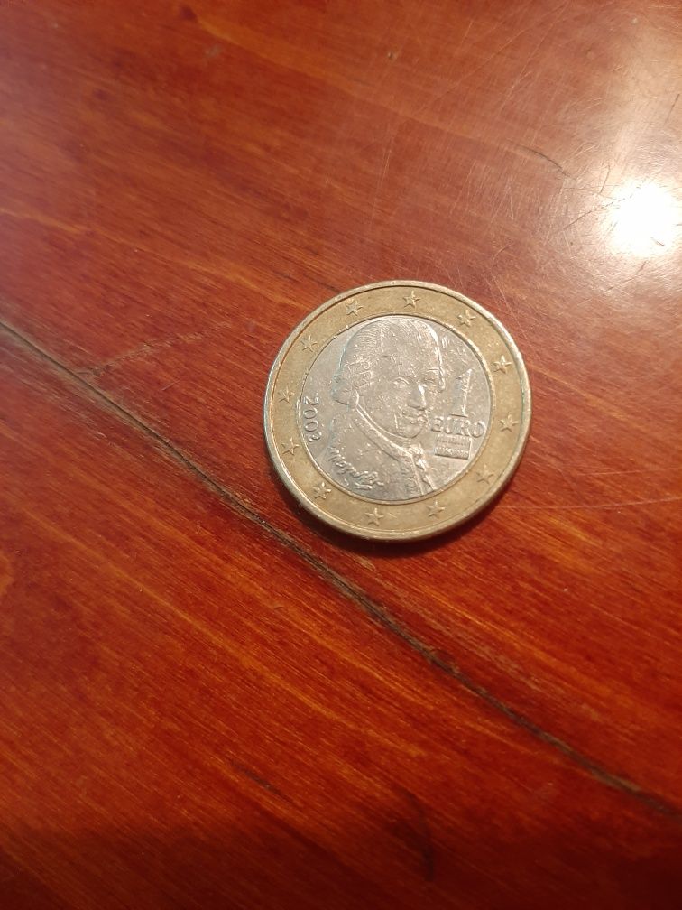 1 евро 2002 года"Моцарт"