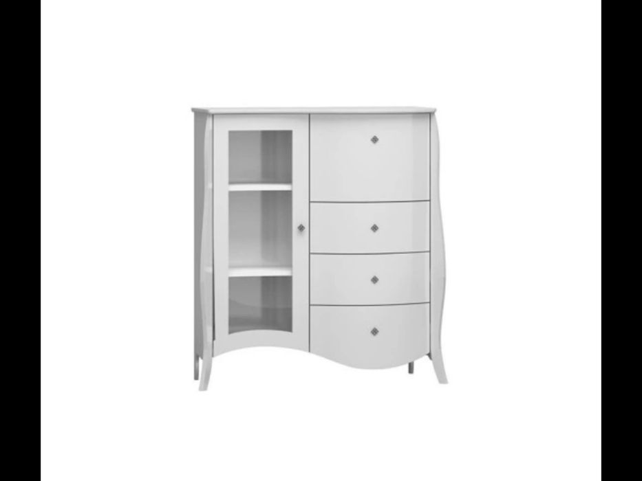 Meble Barocco glamour bialy połysk