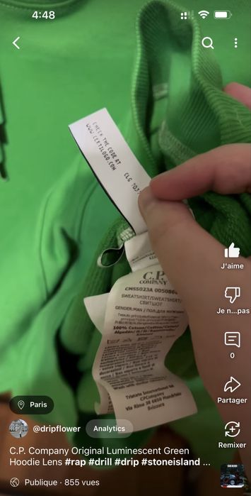 Худи CP Company оригинал Green зеленое