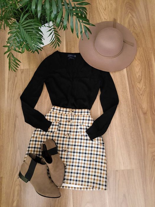 Zara sweterek 100% kaszmir czarny kardigan rozpinany basic minimalizm