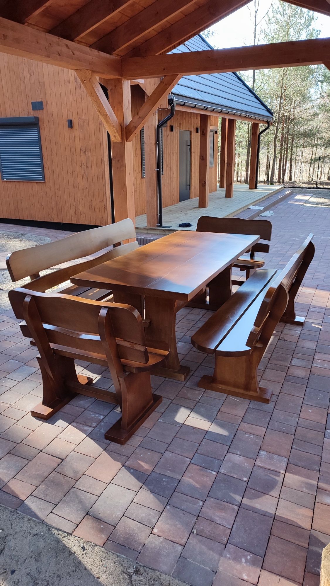 Meble ogrodowe stół ławki krzesła dla 6-16 osób altana parasol ogród