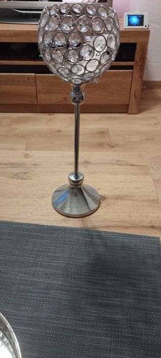 Taca lustrzana plus świecznik nowe