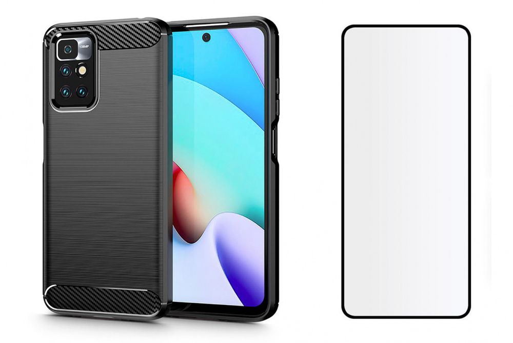 Etui Tpucarbon + Szkło Hartowane Do Xiaomi Redmi 10