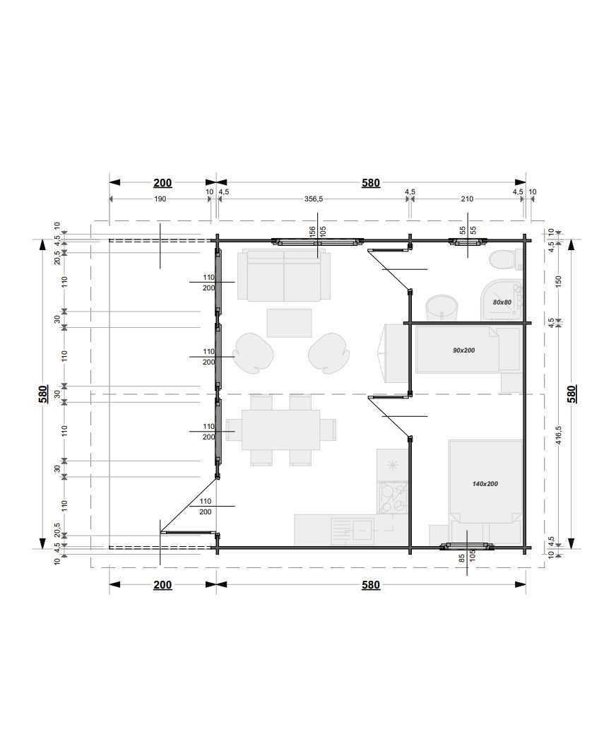 Całoroczny Domek Letniskowy z Bali 36m2 z Tarasem