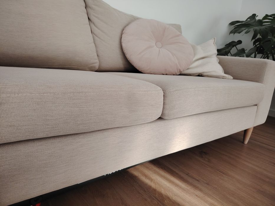 Sofá de canto boconcept cor areia pés carvalho