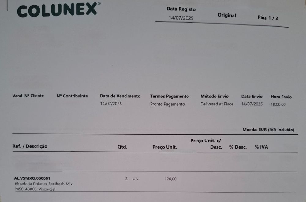 Almofada Colunex Feelfresh Mix