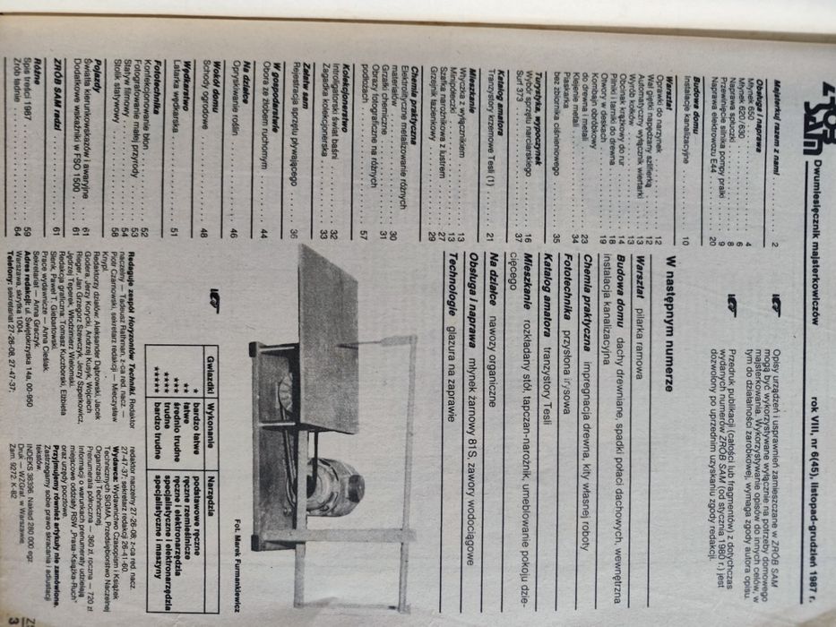 Dla kolekcjonerów gazeta Zrób Sam – komplet 10 nr z PRL majsterkowani