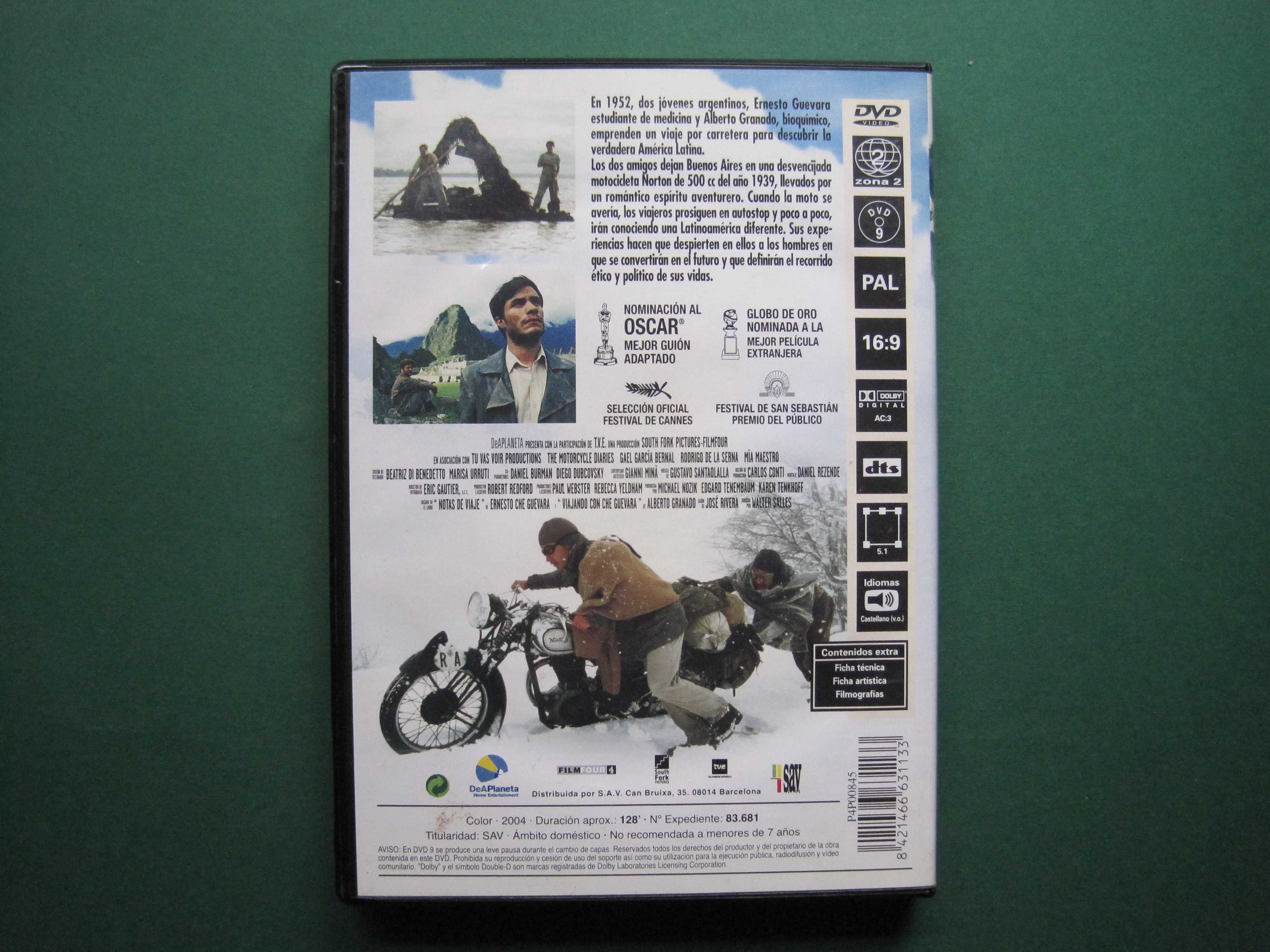 Diarios de motocicleta  Dzienniki motocyklowe  film DVD j. hiszpański