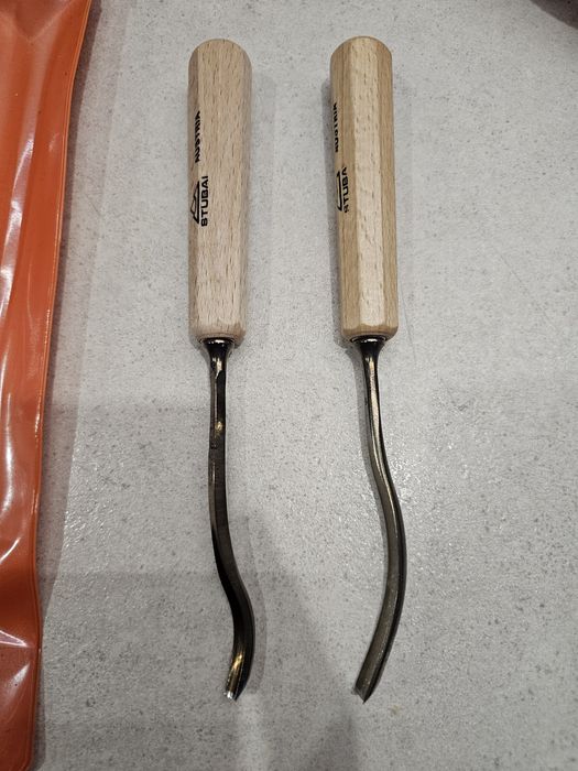 NOWE PROFESJONALNE dwa dłuta STUBAI do rzeżbienia stal węglowa