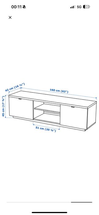 Móvel de TV branco - impecável