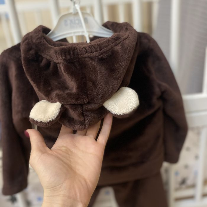 Зимовий набір для хлопчика 9–12 міс, комбінезон, чобітки ,костюм шапка