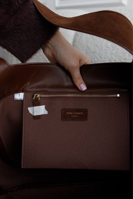 Сумка YSL Yves Saint Laurent Le 5 A 7 шоколадна