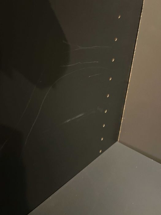 Regał szeroki VOX Lori grafit z ażurowymi frontami