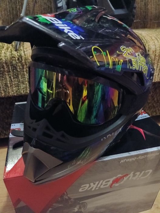 Kask crossowy/rowerowy + gogle CityBike