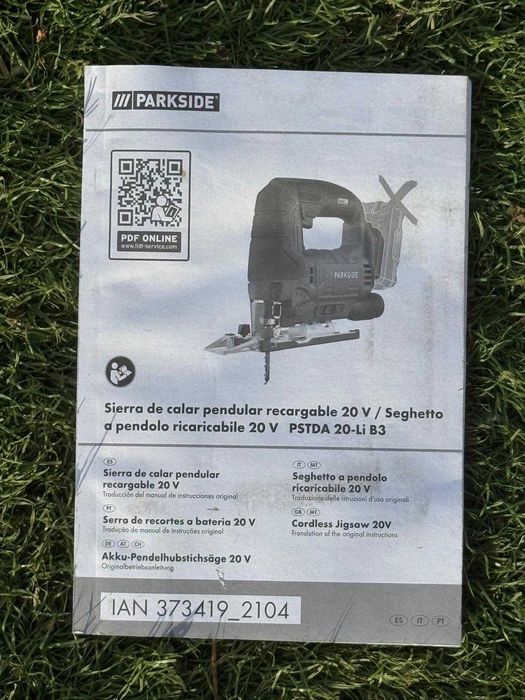 Serra de Corte Tico-Tico Parkside 20V Recarregável + Mala + Acessórios