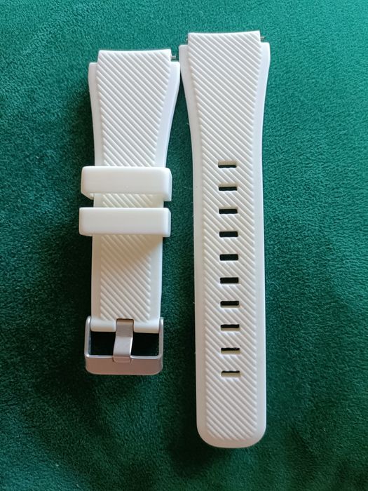 Biały silikonowy pasek do zegarka 22 mm  uniwersalny