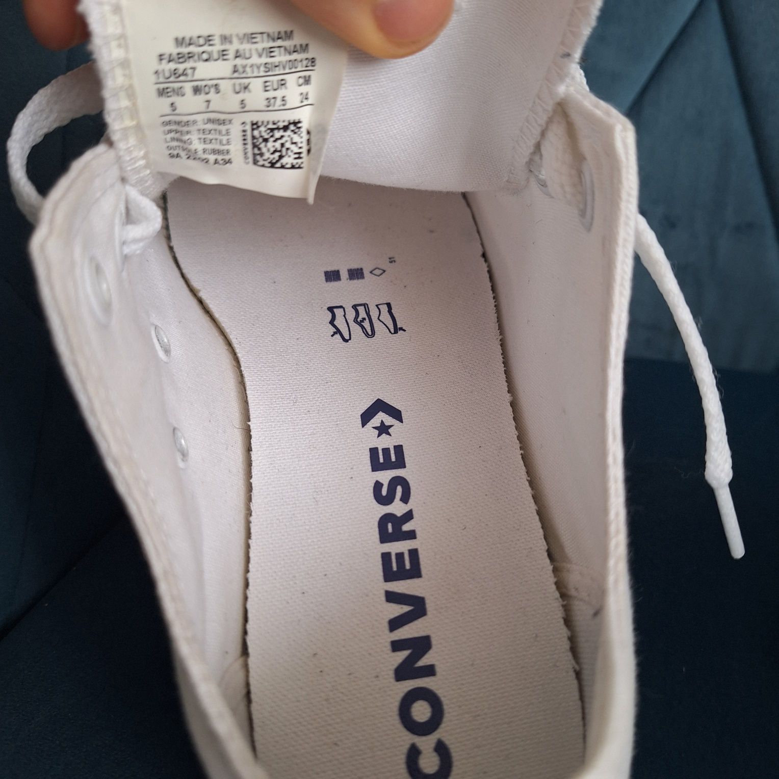 Converse białe, rozm. 37.5