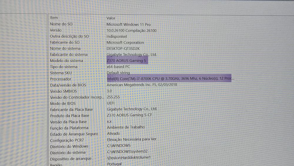 I7 8700k + Motherboard Z370 Aorus gaming 5