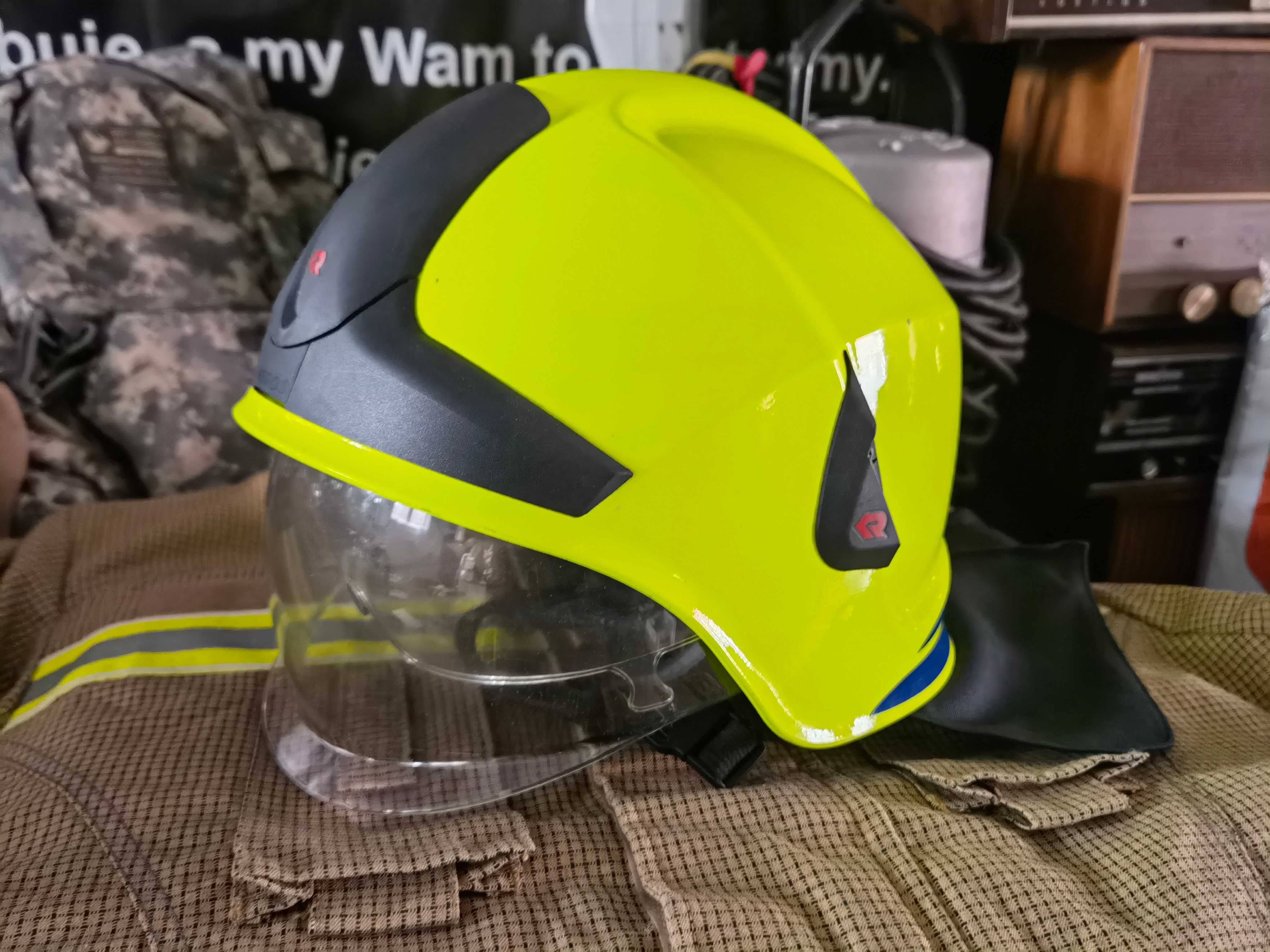 STRAŻ Hełm Rosenbauer Heros Xtreme pożarniczy strażacki kask bhp rat.