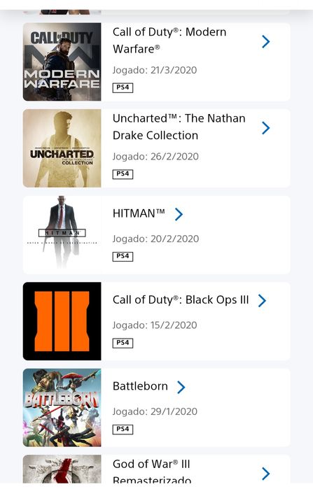 Jogos PS4 e algum PS5