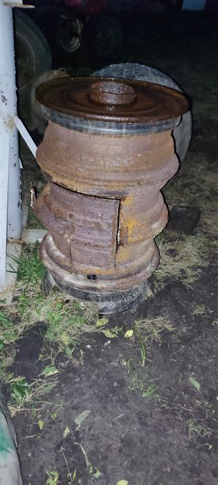 Буржуйка в гараж з дисків