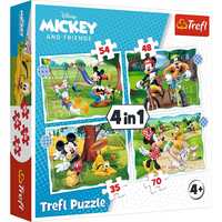 Trefl Puzzle 4W1 Fajny Dzień Mickiego 34604